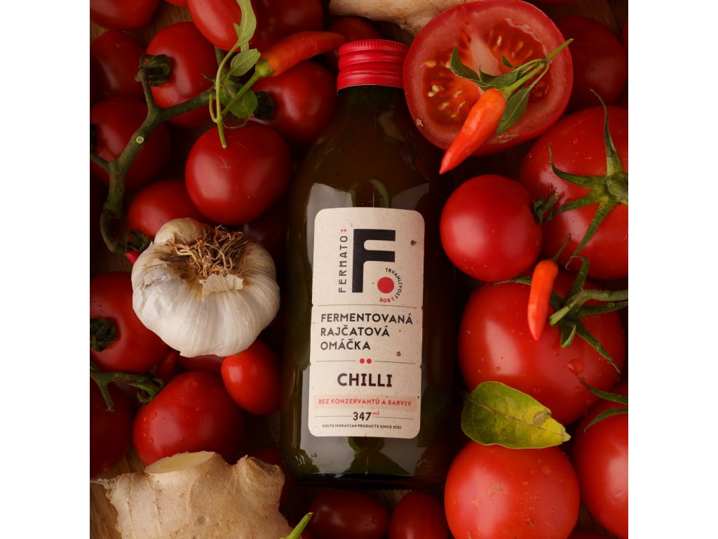 Fermentovaná rajčatová zálivka - Chilli 347 ml